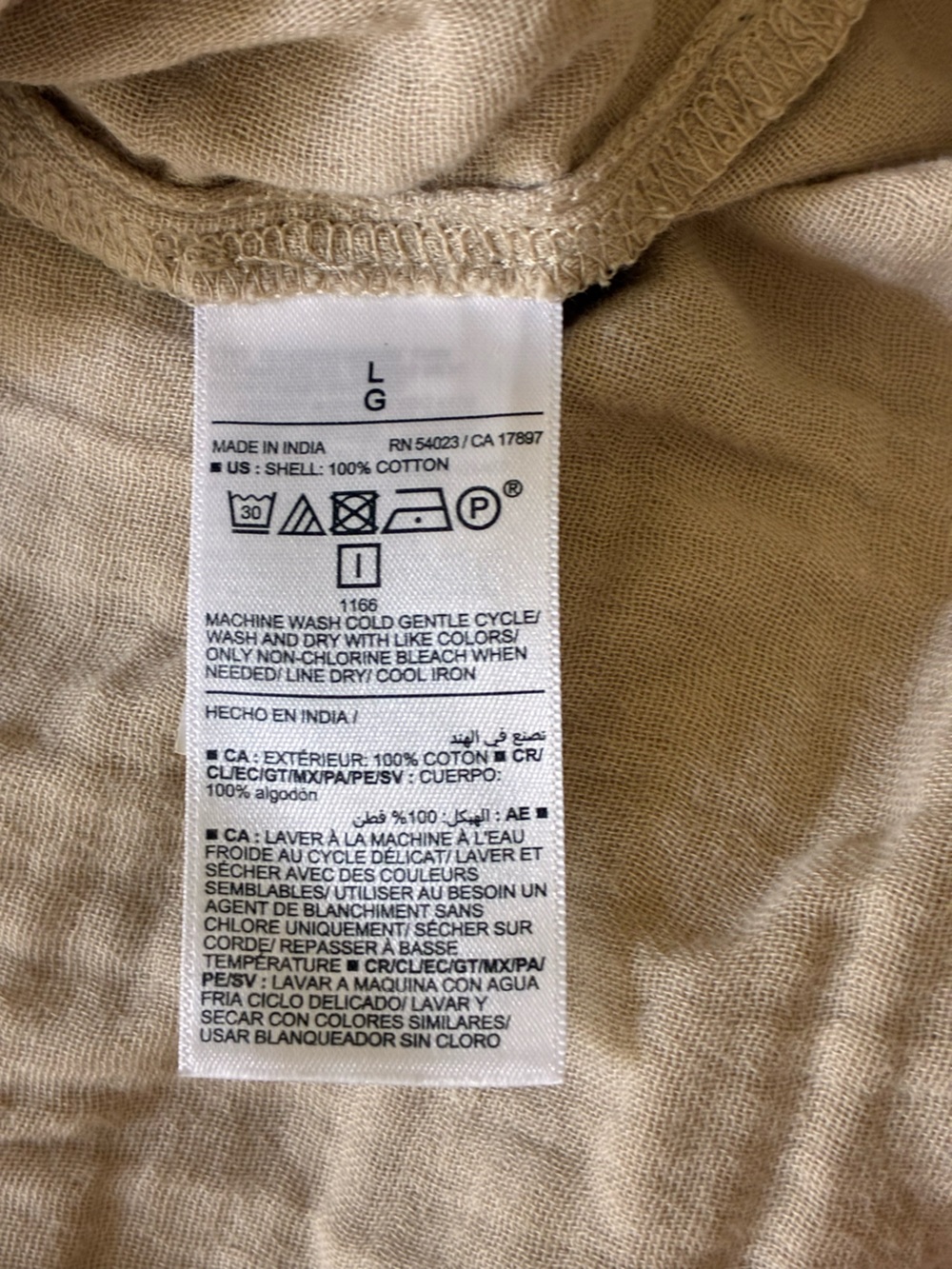 Old Navy | Long sleeve 100% cotton v-neck minimalist button up shirt size large - Picture 13 of 13